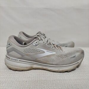 Brooks Ghost 15 Running Athleisure Shoes Womens Size US 9 D Wide Silver Gray